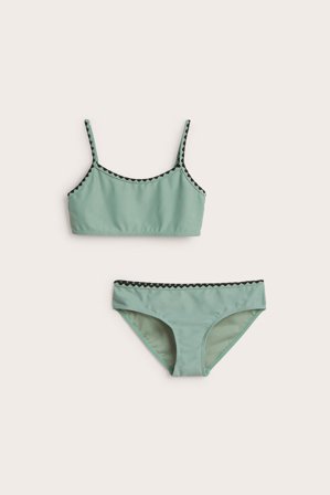 Kappahl | Bikini z haftem | Zielony