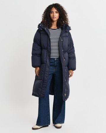 GANT Damen Langer Daunenmantel (XS) Blau