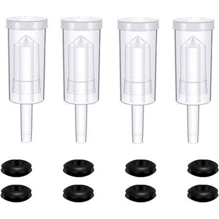 Vin kontrolventil, gæringsventil, gæringsrør, gæringsrør, transparent gæring, luftsluse, 4 stk. gæringsrør