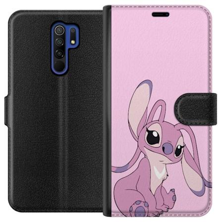 Xiaomi Redmi 9 Tegnebogsetui Stitch lyserød