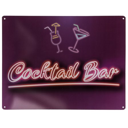 Metallinen Kyltti Cocktail Bar