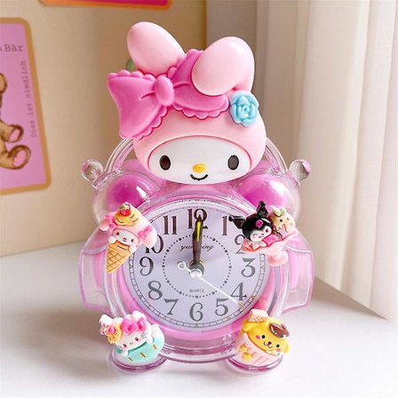 Sanrio Hello Kitty Mymelody Cinnamoroll Vekkerklokke Kawaii Anime Kjøkken Tidtaking Vekkerklokke Mini Stue Hjemmedekorasjon Gave