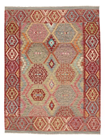 Petit Kilim Afghan Old Style Tapis 151X199 Laine