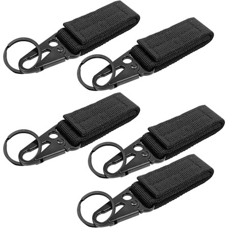 5 Nylon Belt Karabinere med Molle Loop for Klatring, Fotturer, Utendørs