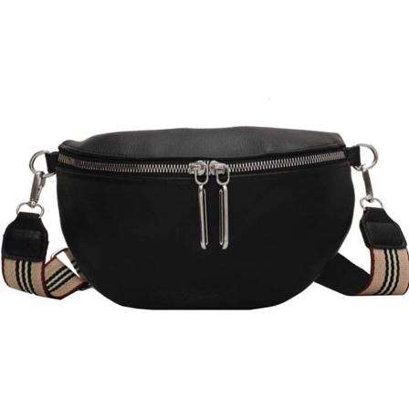 Fashion Læder Talje Taske Skuldertaske Solid Dame Brysttaske til Festival