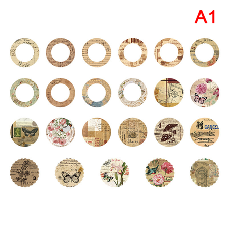 46 St Kawaii Vintage Paper Stationery Sticker Set Djur För