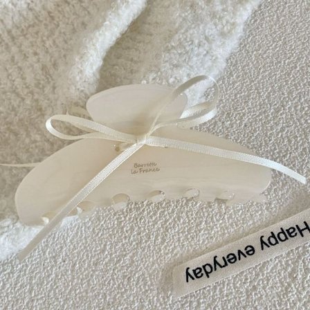 Ribbon Bow Ättiksyraklämma Acetatkloklämma VIT