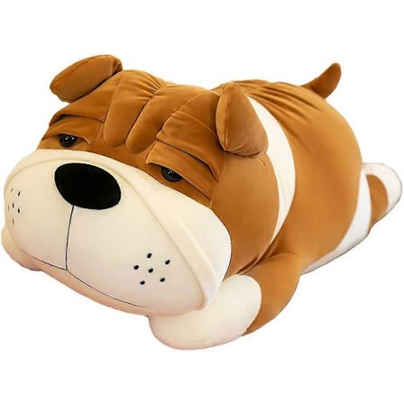 Rniuc Plysjhund Stor Dukke Søt Tegneserie Myk Hund Stor Pute Lang Kaste Sovende Pute Dukke Leketøy Pute Plysj Valp Gul 17.7in/45cm[D]