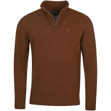 Barbour Half Zip Trui Lamswol Bruin , Bruin , Heren , Maat: M