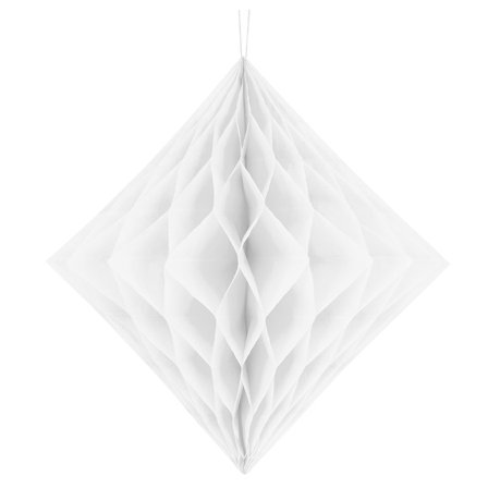 Dekorasjon Honeycomb Hvit 30cm