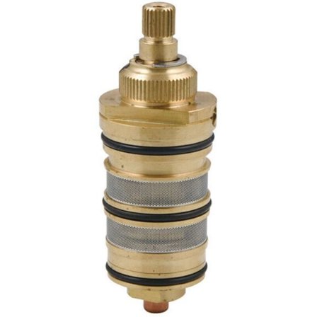 Termostatisk bruseventil i messing med patron og håndtag til brusebatteri