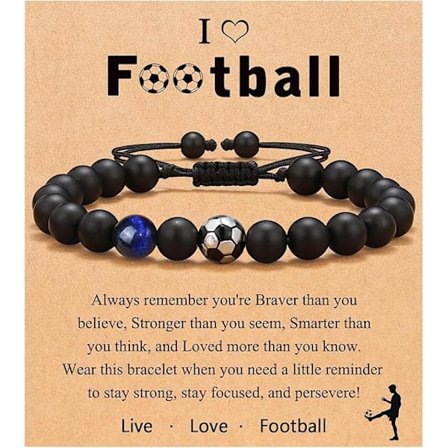 Jalkapallo-rannekoru pojille, jalkapallolahjoja teinipojille, syntymäpäivä joululahjoja pojalle pojanpojalle veljenpojalle_qcx