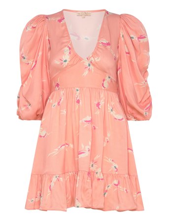 by Ti Mo | Crepe Satin Puffed Mini Dress | M