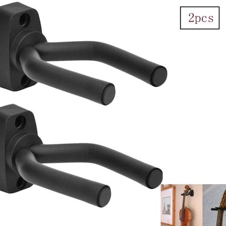 2 kpl kitarakoukkua, kitarateline, seinäkiinnitys, kitaraseinä