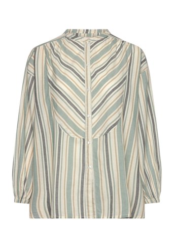 Moshi Moshi Mind Laurie Shirt Stripe - Green - XS