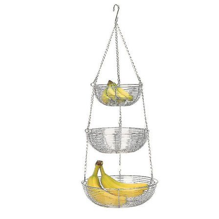 3-trins køkken hængende frugtkurv, 30 tommer