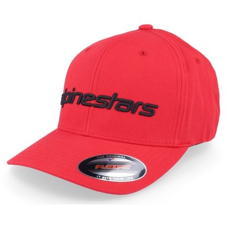 Alpinestars - Röd flexfit Keps - Linear Red/Black Flexfit @ Hatstore