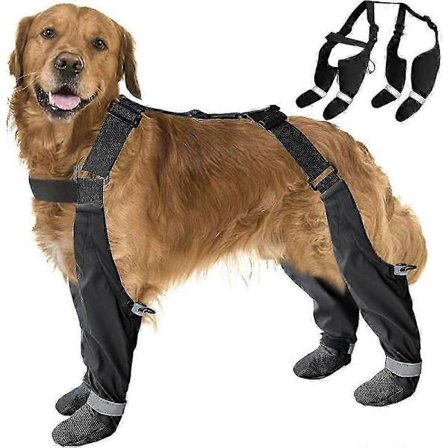 Hund Selestøvler, Store Hund Regnstøvler, Vanntette Hunde Vinterstøvler Snøbukser, Potebeskyttere Leggings Sko L