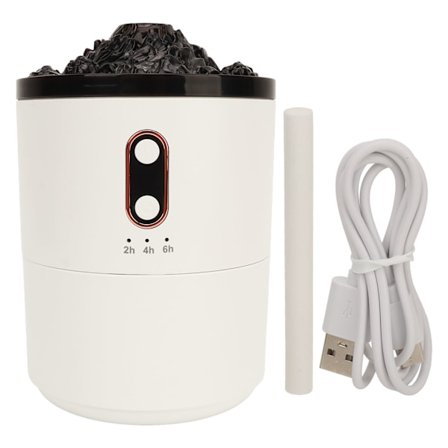 Flamme Luftfugter Aromaterapi Æterisk Olie Diffuser 450ml Vandmand Tåge Vulkan Flamme Diffuser USB Auto Sluk til Hjem Soveværelse Kontor