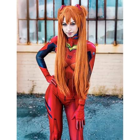 Anime Eva Cosplay Cosplay Bodysuit Asuka Sukkahousut Maillot Ayanami kulmikas Halloween Party Cloth Red L