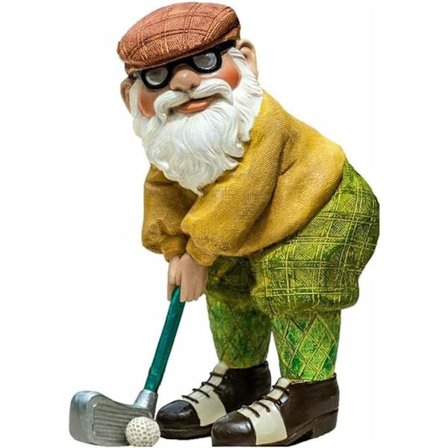 2025 Ny Trädgårdstomte Staty - Trädgårdsfigur - Tomte - Golfdekor Utomhus Modern Trädgård Vattentät Resin Figurin