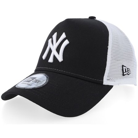New Era - Negro trucker Gorra - New York Yankees Clean 2 Black/White A-Frame Trucker @ Hatstore