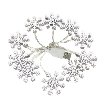 3 Meter 20 Lights-usb Christmas Snowflake Light StringWhite