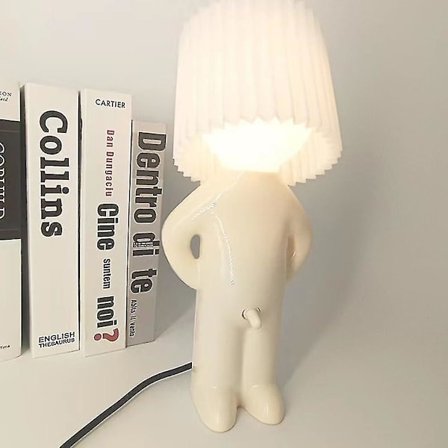 Kreativ lampe fræk dreng genert mand lille natlampe boligindretning Eu stik Dd.