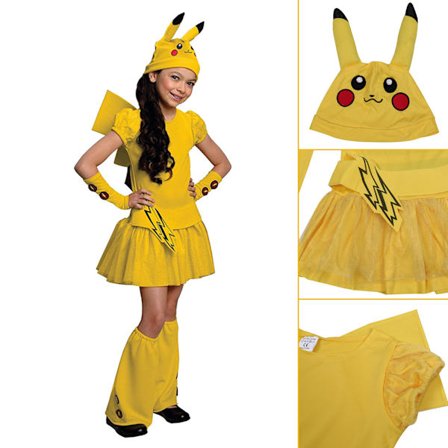 Søt Pikachu-kostyme for barn Anime-karakterer Klaikt rollespill -a