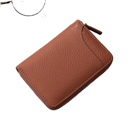 Ny RFID-kort lynlåsmøntpung i ægte læder