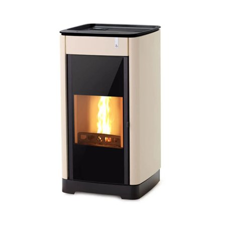 Stufa policombustibile Girolami Furni 18 avorio 18 kW idro + kit acs