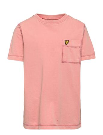 Garment Washed Flatlock Tee Pink Lyle & Scott Junior
