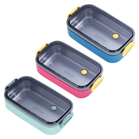 Bento Lunch Box för vuxna, 1 lager läckagesäker Bento Box, Mikrovågsugn|Diskmaskin Säker Söt Bento Box, 1PCS (Grön)