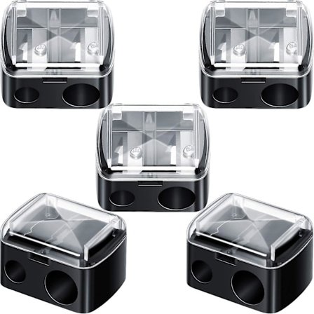 Kosmetik Blyantspisser Dobbel Spisser Øyesminke Blyantspisser (svart) 5 stk