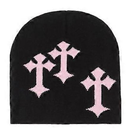 Flerfarvet Damehue Elastisk Vindtæt Farvematchende Hue Ørebeskyttelse Hue Varm Vinter Cykling Skiudstyr Sort