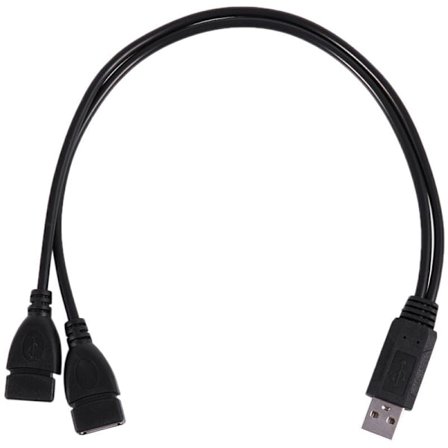 Usb 2.1A hann til 2 Usb dobbel strømledning adapterkabel