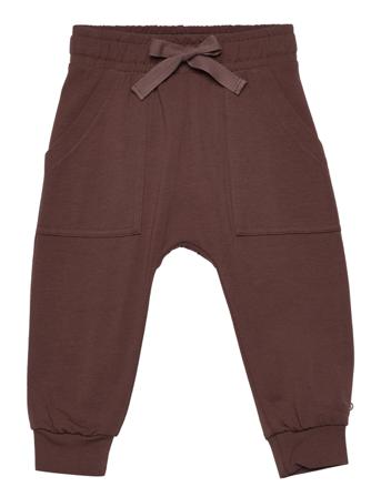 Cozy Me Big Pocket Pants Baby Baby Trousers Brun Müsli By Green Cotton