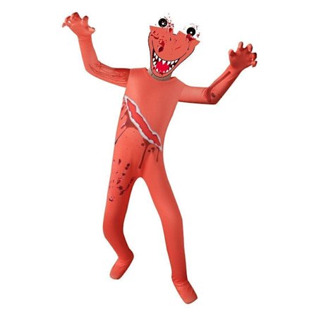 Rainbow Friends Børne Halloween kostume Jumpsuit Maske Udklædning Orange-FA-