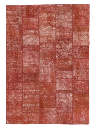 Patchwork Teppe Håndknyttet 166X237 Mørk Rød/Rød Persia