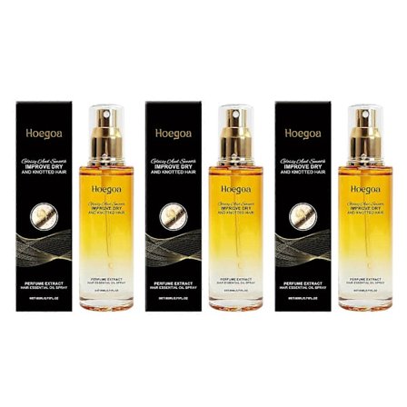 1-3x Glansig Eterisk Olja Hårspray, Leave-In Balsam för Frissigt & Lockigt Hår, Stärker Kluvna Toppar