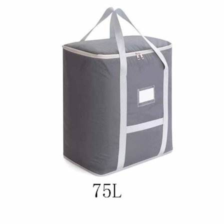 Peittojen säilytyspussi Vaatteiden säilytyslaukku GREY M75L 75L