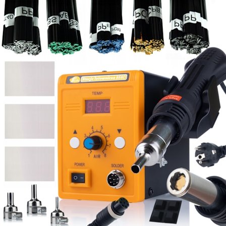 Muovihitsauslaite Rosfix 858D – 700W | Lämpötila 100-500°C | 3 Suutinta, 500G Hitsauslankaa | Muovikorjaukseen