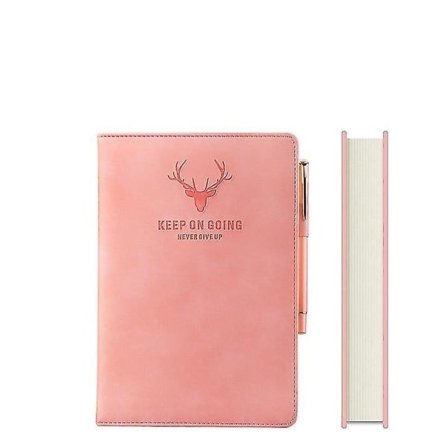 Galaxy Office Student A5 Rutigt Hårt Omslag Executive Anteckningsbok Dagbok (Rosa)