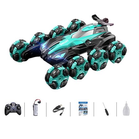 8 Hjul Spray Stunt Toy Car Transforming Fjärrkontroll Leksaksfordon för Kid Boy