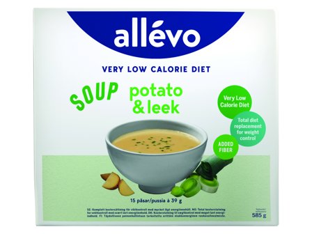 Allevo VLCD Soup Potato & Leek, 15x39 g