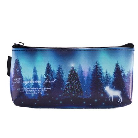 Pennfodral, student läder pennfodral, blå KLB