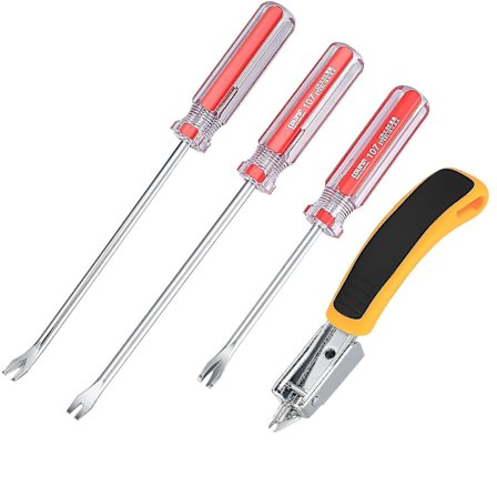 Verktøysett for fjerning av møbelstifter og stiftefjerner, kraftig spikeruttrekker, stifte- og nagletrekker