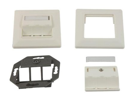 SYNERGY Keystone, Modulträger, UP Dosen für 3xTP-Modul, Reinweiss, Sy