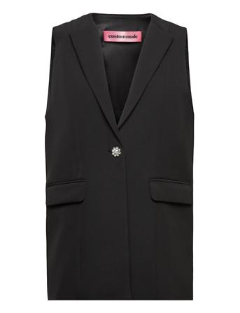 Elena Blazers Sleeveless Blazers Svart Custommade*Betinget Tilbud