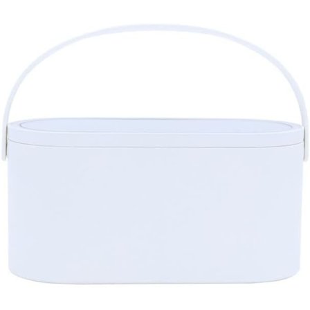 Bærbar LED-sminkeboks, kvinners reisesminkeboks arrangørlagring med LED-speil Toalettartikler for reiser (rosa)